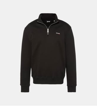 Sweat col camionneur en coton - Schott - Noir