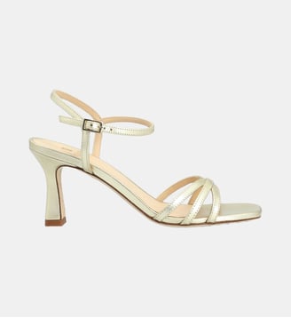 Sandale elodie - cuir lisse - Colisée Paris - Métallisé