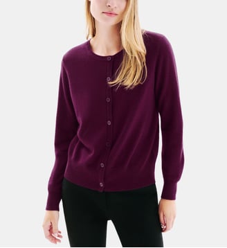 Pull mcaroline 100% cachemire - Motif uni - Coupe droite - Caroll - Prune