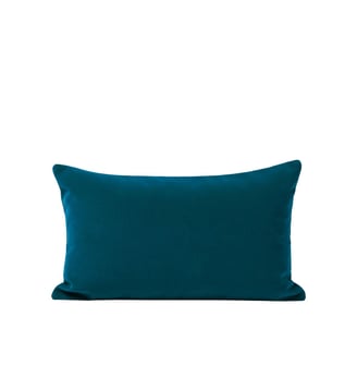 Housse De Coussin  Velours mat au tissage dense - Madura - Bleu canard