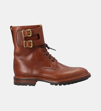 Boots army - cuir lisse - Bowen - Marron foncé
