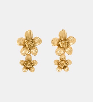 Boucles d'oreilles double fleur en acier inoxydable - Balaboosté - Doré