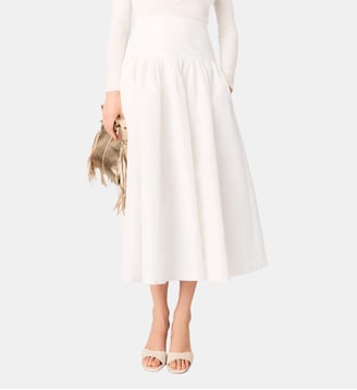 Jupe longue en taffetas - Maje - Blanc