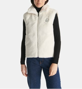 Doudoune avec des cristaux Swarovski®? sans manches réversible Grand Froid Daria - Jott - Blanc