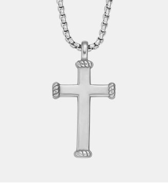 Collier pendentif avec un croix - Fossil - Argenté
