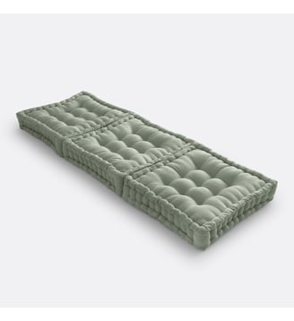 Matelas de sol modulable coton recyclé - La Redoute Interieurs - Vert sauge