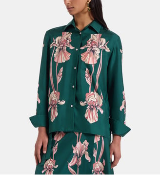 Chemise Boy Shirt Iris Placée Dark Green - La DoubleJ - Vert foncé