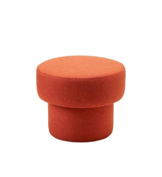 Pouf POPPIE  Tapissé en 100% laine chinée Nerio - Madura - Orange