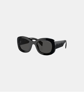 Lunettes de soleil Ovale PR A13S - Prada - Gris foncé