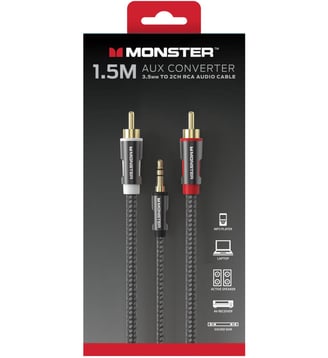 Câble Jack/RCA 3.5MM/2 RCA 1.5M Monstercable