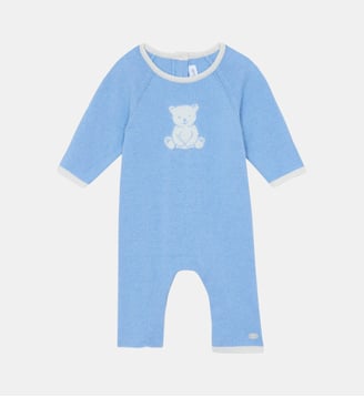 Combinaison longue -  coton broderie - Tartine Et Chocolat - Bleu
