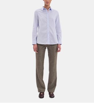 Chemise Martin coton bleu ciel - Ines de la Fressange Paris - Bleu