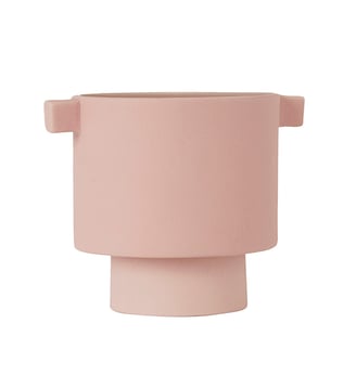 Pot en grès à relief - OYOY - Rose