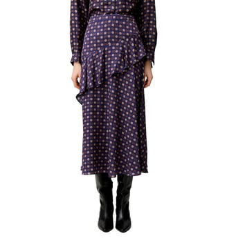 Jupe fluide imprimée - Claudie Pierlot - Print marine