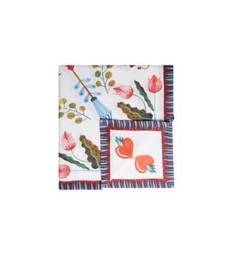 Nappe Moyenne White Turning Tulips (180X280) - La DoubleJ - Multicolore