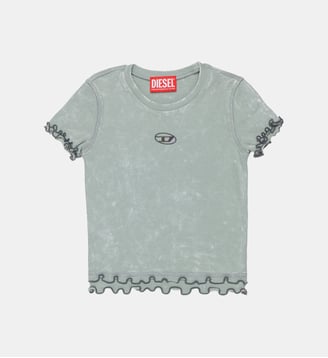 T-shirt à col rond avec logo - Diesel Kids - Argent