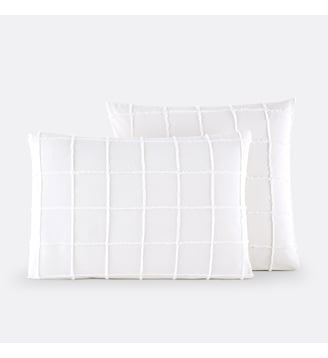 Taie d'oreiller coton tufté - La Redoute Interieurs - Blanc cassé