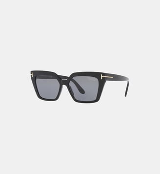 Lunettes de soleil Œil de chat Winona - Tom Ford - Noir brillant