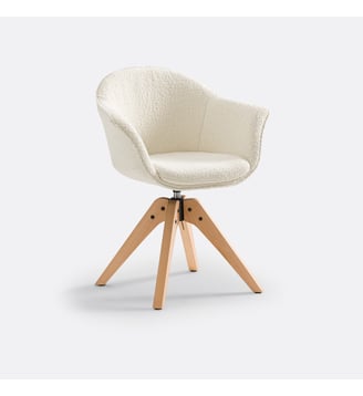Fauteuil de bureau rotatif bouclette, Quilda La Redoute Interieurs