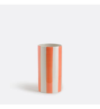 Vase en céramique à rayures, H18 cm La Redoute Interieurs