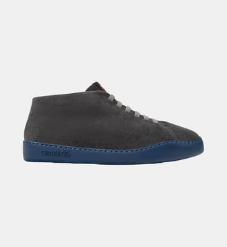 Baskets Peu Touring cuir - Camper - Gris foncé et blanc