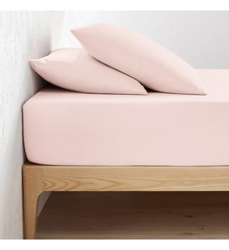 Drap housse uni coton bio, bonnet 30cm La Redoute Interieurs