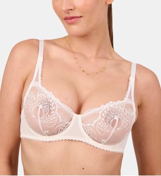 Soutien-gorge avec armatures Poésie lys - Maison Lejaby - Blanc