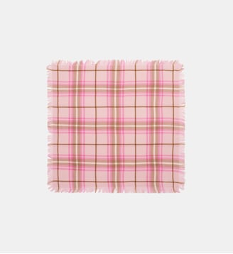 Mini carré Swann Tartan - Bompard - Cerisier et caramel