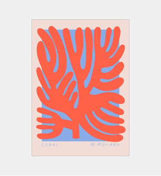 Poster   Coral  - Madelen - PSTR Studio - Poster & Frame - Multicolore