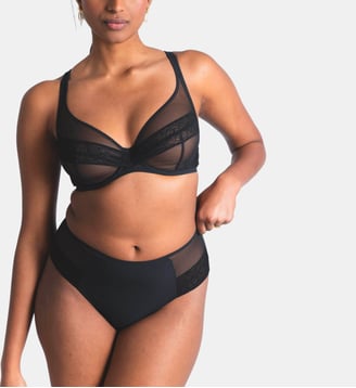 Shorty-tanga Nudité noir - Maison Lejaby - Noir