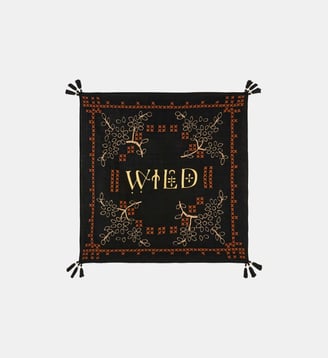Foulard medium avec broderies NAYARIT - Wild - Noir