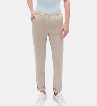 Pantalon adelmo - Motif uni - Coupe cigarette - Caroll - Sable