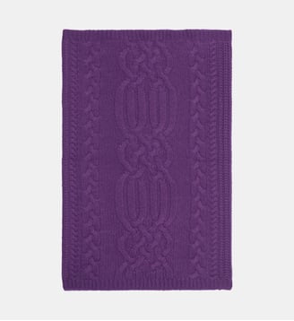 Snood cachemire femme maille torsadée - Bompard - Cyclamen