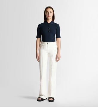 Polo manches courtes vera col chemise coupe ajustée - Fusalp - Marin