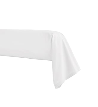 Taie de traversin unie en percale de coton, PREMIÈRE - Essix - Blanc