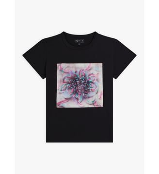 t-shirt Brando en coton artiste Creepy Mouse - Agnès b. - Noir