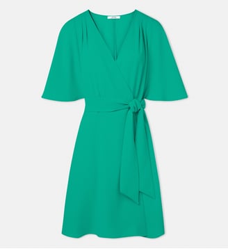 Robe Russel portefeuille courte Uni en Polyester - Zapa - Émeraude