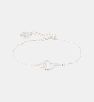 Bracelet chaîne fine cœurs entremêles argentés - Balaboosté - Argenté