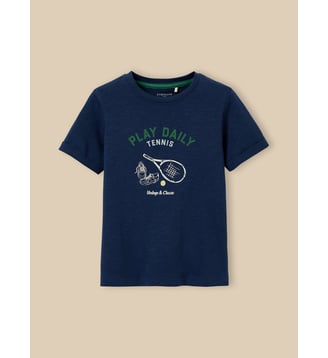 T-shirt imprimé  - Coton biologique - Cyrillus - Indigo