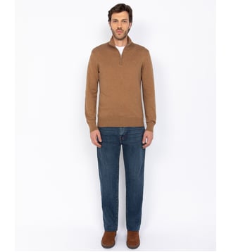 Pull camionneur - Schott - Beige marron