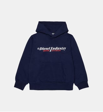 Sweat à capuche avec logo - Diesel Kids - Bleu