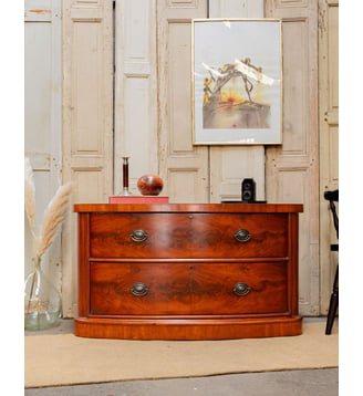 Commode basse en bois Garance N°248- Produit chiné - Debongout - Bois foncé