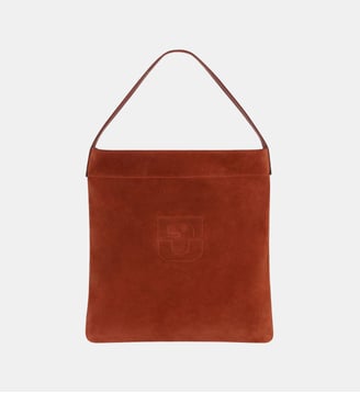 Sac en cuir velours - LADY GD - Gerard Darel - Brandy