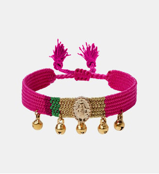 Bracelet en tissu réglable avec cabochon central et pampilles CIPRA Hipanema