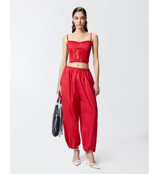 Pantalons ballon légers avec cordon de serrage - Pinko - Rose salsa