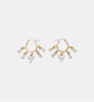 Créoles dorées à bijoux strassés - Maje - Doré