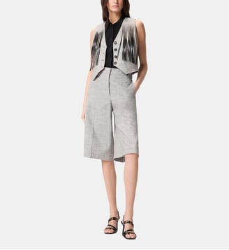 Gilet à franges - Pinko - Noir et blanc