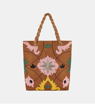 Sac cabas avec broderies TAMPICO - Wild - Camel