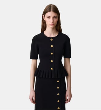 Top maille col rond - Claudie Pierlot - Noir
