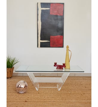 Table basse en plexiglass Donna N°1000- Produit chiné - Debongout - Transparent